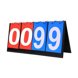 Sports Scoreboard 4-Digital 00-99, Competition Scoreboard, Portable Scoreboard, Sport Flip Scoreboard, Scoreboard, for Basketball, Football, Badminton, Baseball for Competitions, Indoor and Outdoor