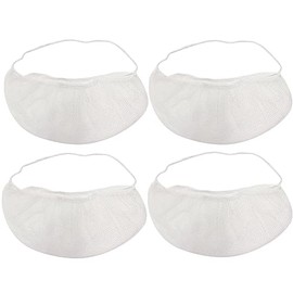 ONLYKXY 60pcs Nylon Beard Covers Beard Protector Net Protective Beard Covers for Men Facial Hair Guards Beard Net (White)