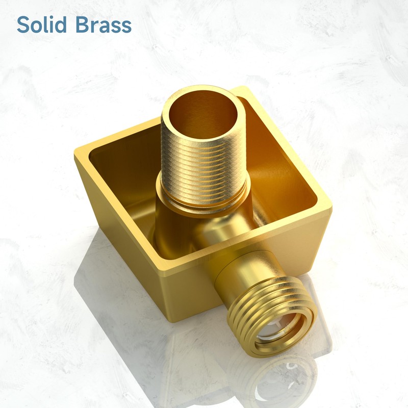 Lavatrum 100% Brass Wall Mounted Supply Elbow, Wall Elbow for