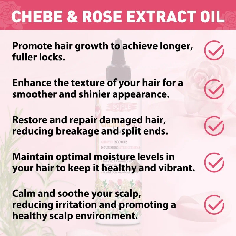 Aceite Capilar Wozutunt Chebe & Rose Extract Para El Crecimi