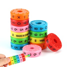 HO-SFSM 2 Stück Lernspielzeug Mathematik, Arithmetisches Lernspielzeug Mathematik, Nummernblöcke Magnetspielzeug für Kinder Kindergeschenke