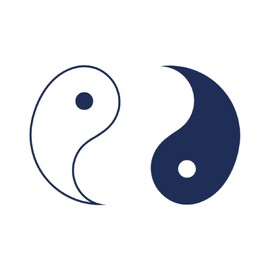 Tattwo.me 2 Weeks Waterproof Temporary Plant Tattoos - Yin and Yang (for cutting) - EU Compliance - Vegetable Ink - Tattoo Pad Size: 5 x 5cm (P0895)