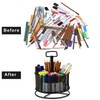 Marbrasse Mesh Desk Organizer, 360-Degree Rotating Multi-Functional Pen Holder, 4