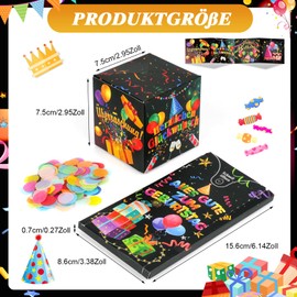 DPKOW Birthday Card, Birthday Explosion Box with Confetti, Happy Birthday Greeting Cards, Funny Surprise Box, Birthday Gift Boy Girl Woman Man Birthday Card Money Gift