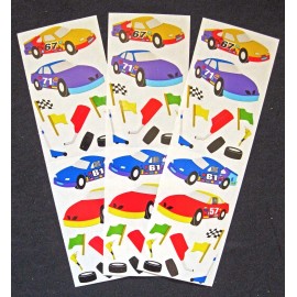 Mrs. Grossman’s Mrs Grossman Three Sheets 2x6 inch Vintage 'Race Cars' (c-1998)