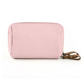 RIGHT AWAY Small Makeup Bag for Purse,Mini Cosmetic Bags for Women,Cute Makeup Pouch with Zipper,Portable Make Up Organizers Case Toiletry Bag with Compartment for Travel Accessories（Pink）