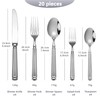 20-Piece 18/10 Stainless Steel Forged Flatware Set Heavy Duty Silverware