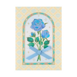 Sanrio MU266-5 614611 Multi-Purpose Blue Rose Greeting Card