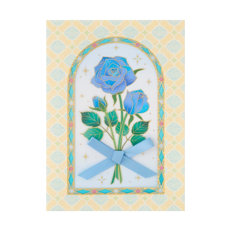 Sanrio MU266-5 614611 Multi-Purpose Blue Rose Greeting Card