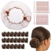 Ballet Bun Hair Nets 85Pcs 20 Invisible Elastic Edge Mesh