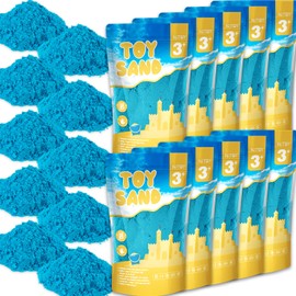 NiToy 22 lbs Value Pack of Moldable Self-Sticking Sand, Never Dries Out Fun for 3 Years and Up Kids, Bulk Refill for Sensory Sand Box Toys, Ideal for Shaping, Squeezing and Molding (Dark Blue)