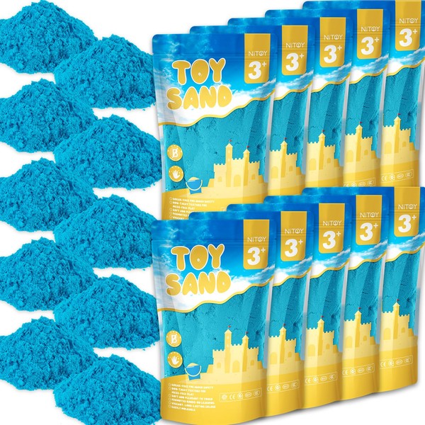 NiToy 22 lbs Value Pack of Moldable Self-Sticking Sand, Never
