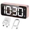 HERMIC Digital Alarm Clock Bedside Mains Powered Large Digital Led