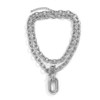 Layered Gold Silver Necklace for Women Big Cuban Link Chain