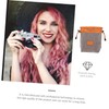 CIYODO 1Pc Portable Camera Lens Storage Bag Grey Medium Organizer