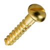 #2 Round Head Slotted Drive Wood Screws Solid Brass 1/2"