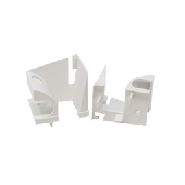 Schüco Inlet Funnel by DIWARO.® for Plastic Roller Shutter Guide Rails Price per Pair White