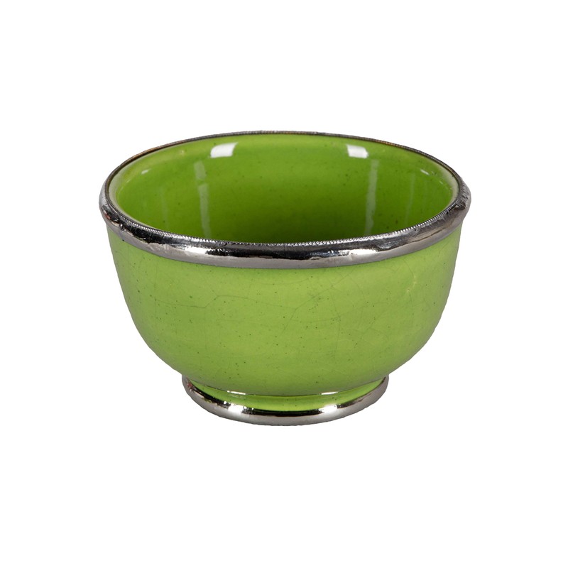 Oriental Ceramic Bowl Ceramic Plate Round Cariba Green Diameter 11