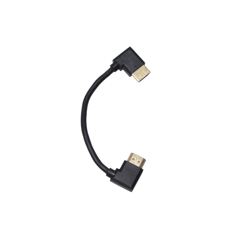 KAUMO HDMI Cable, 0.15m (15cm) Right Angle Terminal (Both Left