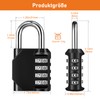 NAGE Lock with Combination Code, Padlock with Combination Code, 4