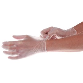Powder Free Vinyl Gloves Size M (Pack 100)