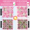 RIDDSEE Flowers Wall Backdrop 6PCS 16.5x16.5 Inch Floral Wall Panel