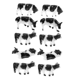 NOLITOY 10Pcs Miniature Cow Models Educational Playthings for DIY Landscapes and Gardens Durable and Stylish Animal Figurines for Cow Lovers