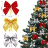 CHANJIF Christmas Tree Wreath Decoration Bowknot 36pcs Red Gold Silver