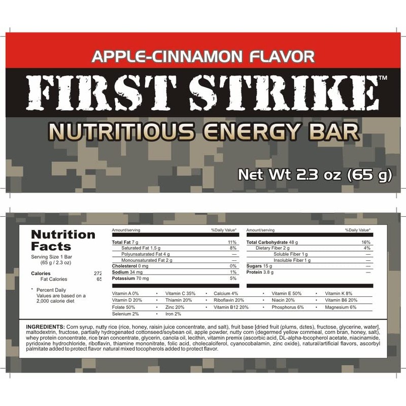 First Strik Bars Variety Pack 6 Bars (3 Apple 3