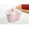 SOCOSY Heart-Shaped Ceramic Dessert Bowl with Lid Pudding Small Salad