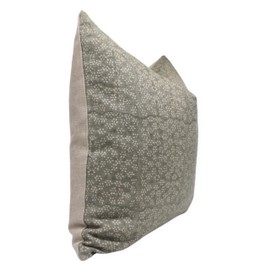Fabritual Handmade Thick Linen Square Zipper Throw Pillowcase Cushion Cover for Sofa, Couch, Chair, Balcony, Patio, Fall Summer, Home Décor, Living Room, Outdoor - 16x16 Ola, Light Green