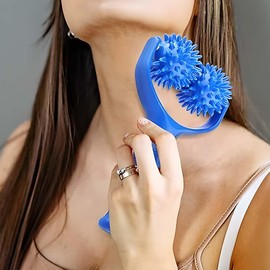 yotutun Massage Roller with Interchangeable Rollers and 3 Massage Balls. Ideal for Muscle Massage of the Back, Leg, Hand and Foot. Includes Handle for Easy Handling