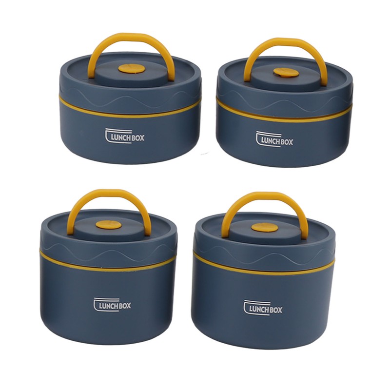 Bento Lunch Box Round with Lid Bag Leakage Proof Stainless