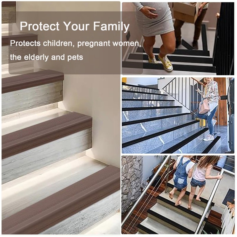 Vinyl Stair Nosing 8Ft Self Adhesive Stair Edge Protector Stair