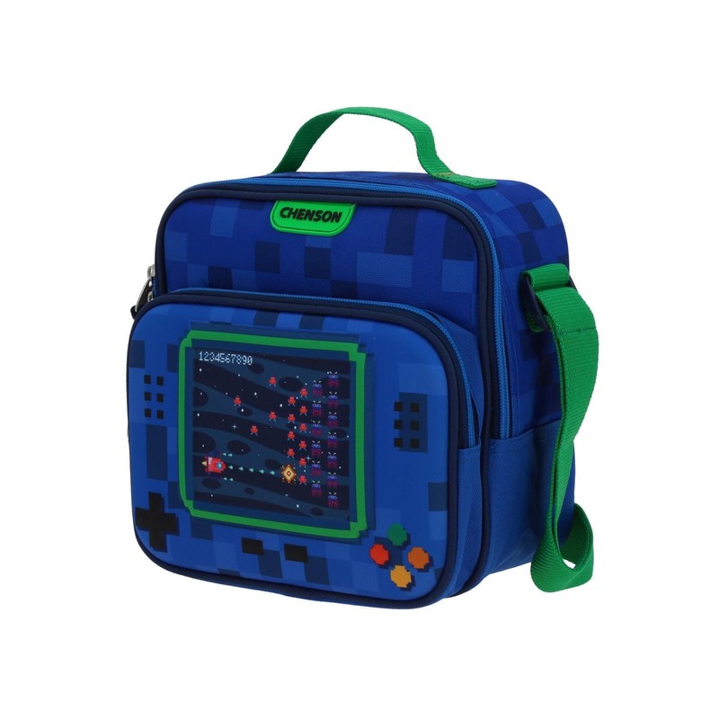 Lonchera Azul Escolar con Diseño Gamer Chenson Original Galaga