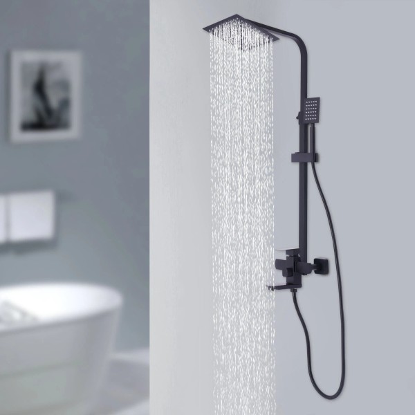 Unbranded Shower Faucet Set w/Mixer Valve Kit Rainfall Shower Head