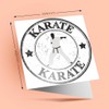 1 x Greeting Card Karate Champion Black Belt Martial Arts