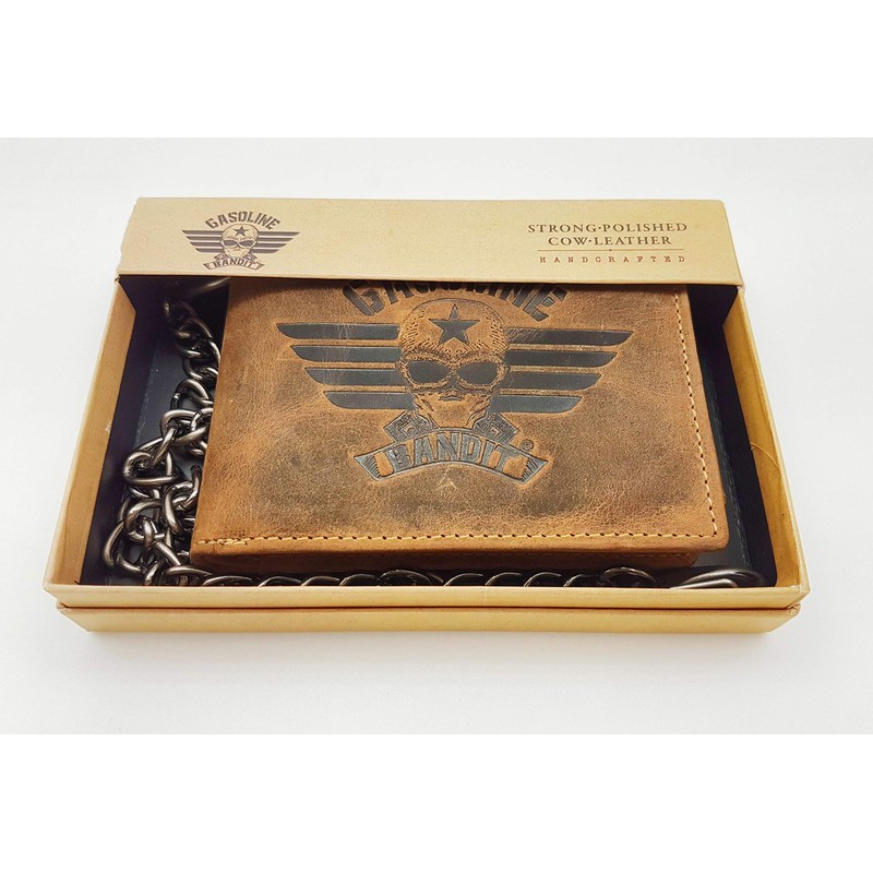Gasoline Bandit Vintage Biker Wallet Small Original Genuine Leather with