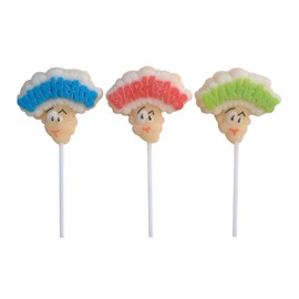 Warheads SOUR Jelly Pops - Sour Sanded Gummy Lollipops - Watermelon, Blue Raspberry & Green Apple - Pack of 3 (One Each Flavor) By Lyza's Sweets & Treats