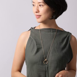 R-days Daikanyama Women's Glasses Holder, Triple Dot Ring, Necklace, Sunglasses, Stainless Steel, Made in Japan, gold