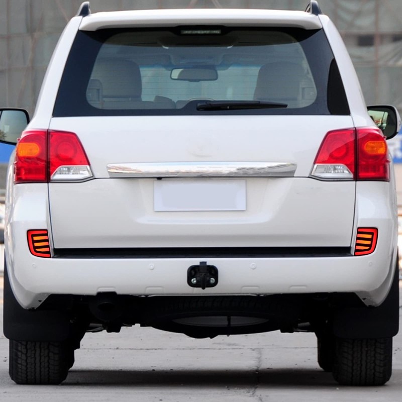 BINQIGOO Red Housing Full LED Rear Reflector Fog DRL Kit