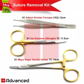 Medentra Professional Suture Removal Kit Surgical Iris Scissors TC Needle Holder Forceps