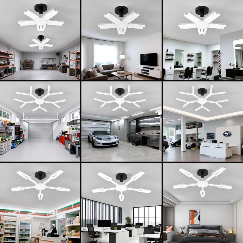 Ofenrd 2 Pack Garage Light Super Bright 6500K LED Ceiling