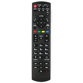 Replacement Remote Control for Panasonic TV TX-32AST606, TX-32ASW504, TX-32ASX603, TX-32ASX609, TX-39AS500B, TX-39AS500E, TX-39AS500Y, TX-39AS600B, TX-39AS600B 600E |