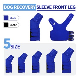 Hjyokuso Dog Surgical Recovery Suit - Dog Recovery Sleeve For Injured Front Left Leg, Breathable And Flexible Material, Protects Wounds, No Restriction On Movement - Blue XL