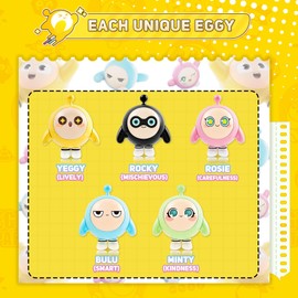 A ALPHA Eggy Party Toys, Bulu Action Figures Transformable Toys, 2-in-1 Eggy Wobbler Toys to All Ages, Cute Tumbler Toys for Kids Boys and Girls Birthday Holidays