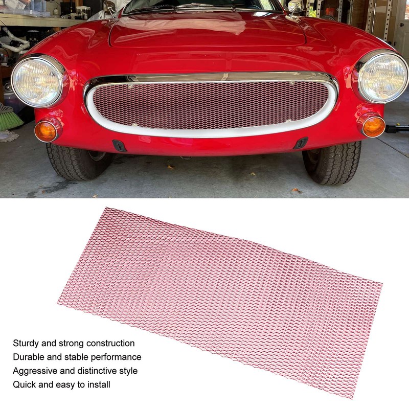 Car Front Center Grid Grille Rhombic Mesh Stable Structure Aluminum