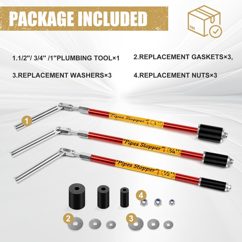 2062 Plumbing Plug Tool Kit, Pipe Water Stopper for for