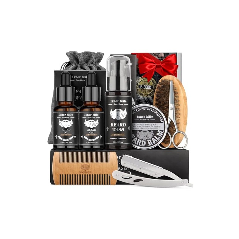 XIKEZAN - Kit para Crecimiento y Cuidado de Barba: Aceite,
