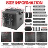 Kayak Fishing Crate with 4 Rod Holders,13"x13" Kayak Tackle Storage